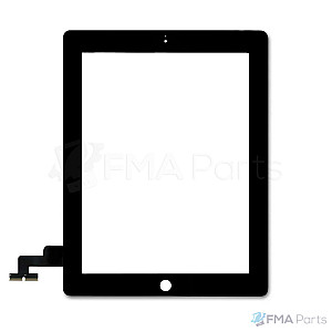 [AM] Glass Touch Screen Digitizer - Black (With Adhesive) for iPad 2